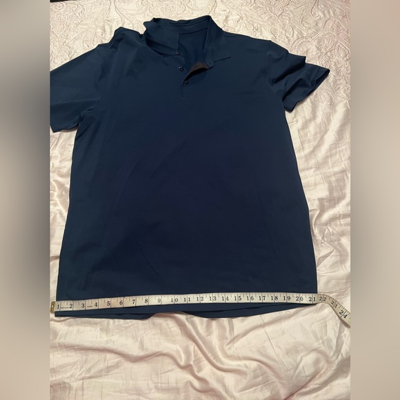 Lululemon Mens Polo Shirt Twill Chill Polo Cobalt Blue - Picture 3 of 5